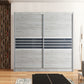 TURYN 203cm Sliding Door Wardrobe Oak Craft / Graphite Glass