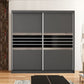 TURYN 203cm Sliding Door Wardrobe Lava / Black Glass