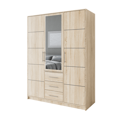 Wardrobe BALI D3 Oak Sonoma + Mirror