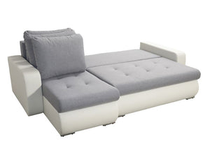 Corner Sofa Bed DAVID Black / black