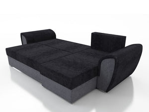 Corner Sofa Bed IVAN Black / Grey