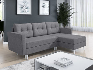 Corner Sofa Bed OTIS Light Grey