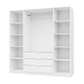 Wardrobe BALI D4 White + Mirror