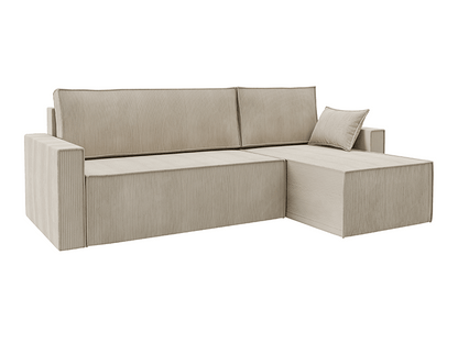 Corner Sofa Bed CORD Beige