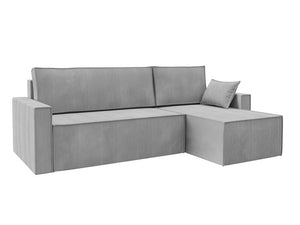 Corner Sofa Bed CORD Light Grey