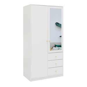 Wardrobe SIENA D2 White + Mirror