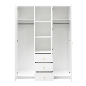 Wardrobe SIENA D3 White + Mirror