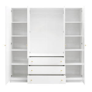 Wardrobe SIENA D4 White + Mirror