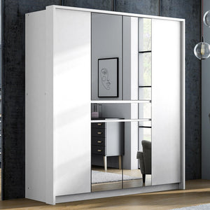 SPLIT 200cm Hinged Door Wardrobe White