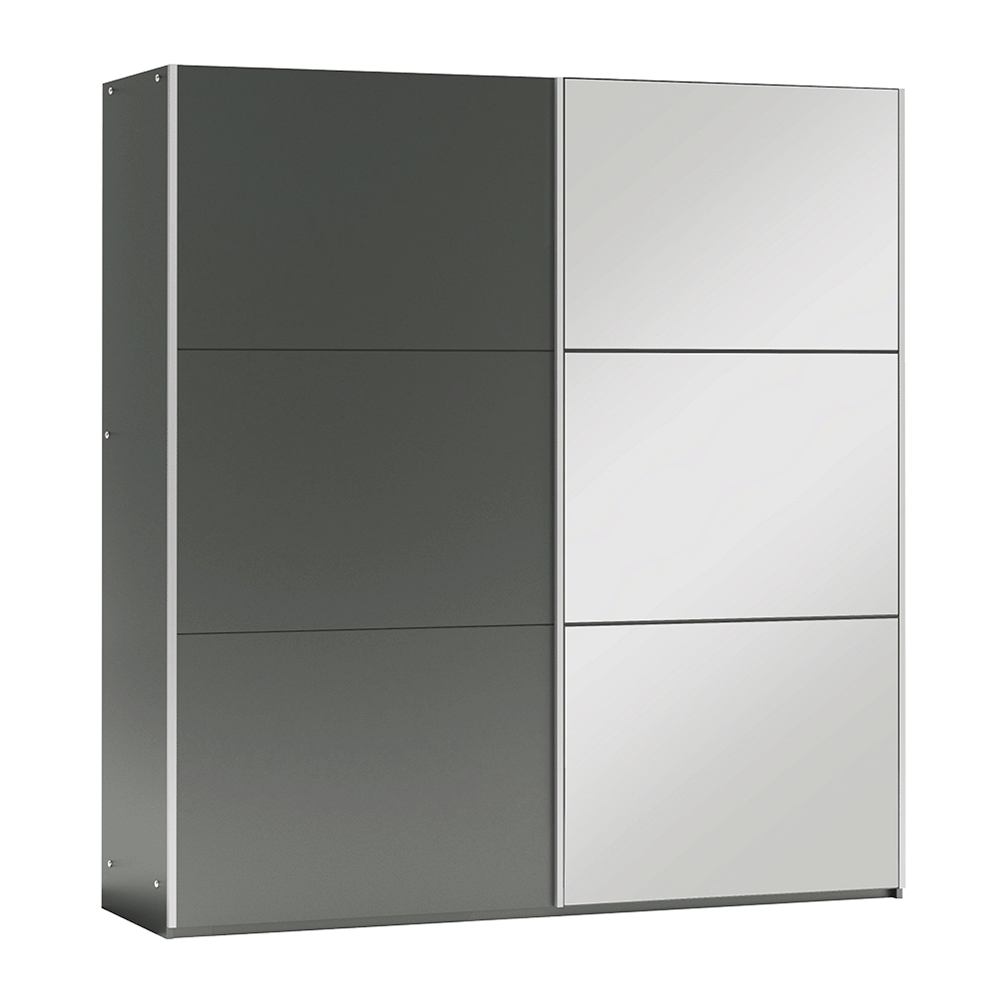 Wardrobe VIGO 225 Graphite+Mirror