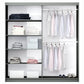 BASTIA 150cm Sliding Door Wardrobe White+Mirror