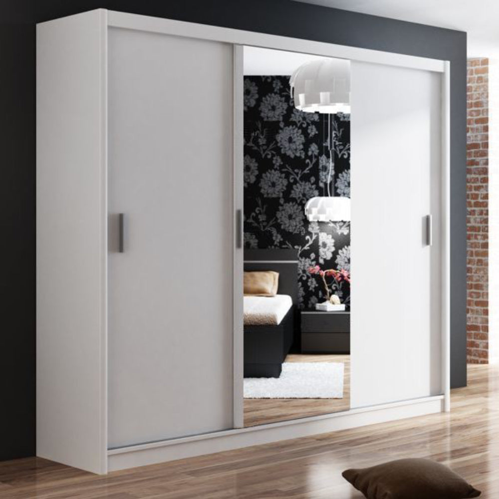 MONAKO 250cm Sliding Door Wardrobe White