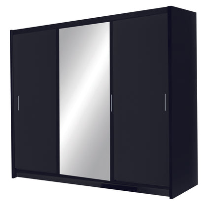 MONAKO 250cm Sliding Door Wardrobe Black